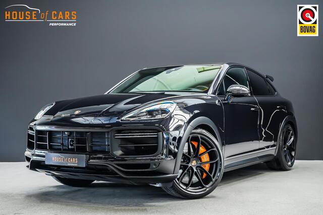 Porsche CAYENNE Coupé 4.0 640pk Turbo GT |carbon exterieurpakket|oranje remklauwen en oranje stiksels|softclose|meesturende achteras|keramisch|carbon dak|zwarte pdls koplampen|stoelventilatie|blind spot|sport chrono|
