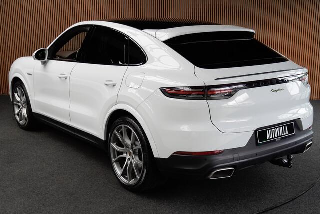 Porsche CAYENNE Coupé 3.0 E-Hybrid Panodak 360 SportChrono Leer Navi ACC Elektr. bedienbare achterklep PDC LM velgen Stoelverwarming Climate CarPlay Elektr. bedienbare trekhaak