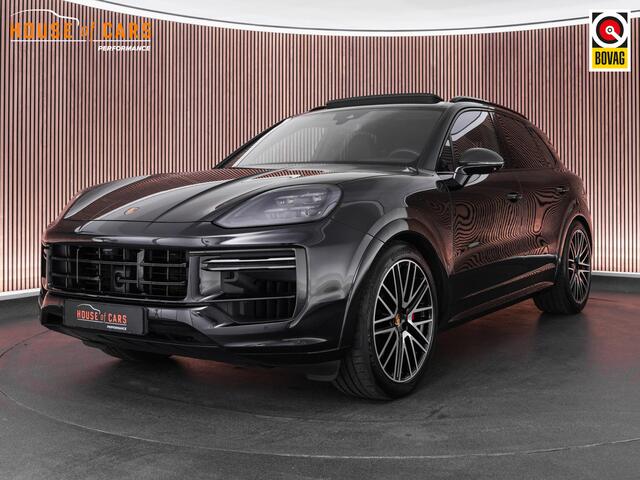 Porsche CAYENNE Turbo E-Hybrid 4.0 740pk |BTW-autp|pano|Burmester|sport design|soft close|sport chrono|HUD|Apple Carplay|stoelventilatie&verwarming|memory|360 camera|21" LMV|