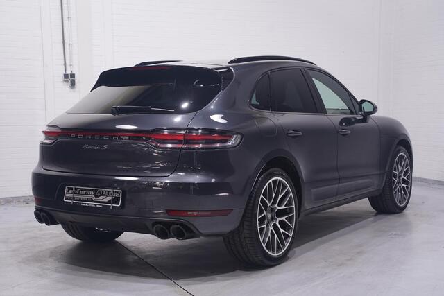 Porsche MACAN 3.0 S S 3.0 354PK ACC standkachel sportstoelen electrisch bedienbaar met memo camera Apple-carplay luchtvering trekhaak electrisch wegklapbaar sportuitlaat 21"-LMV DAB LED stoel verwarming/ventilatie schakelflippers aan het stuur