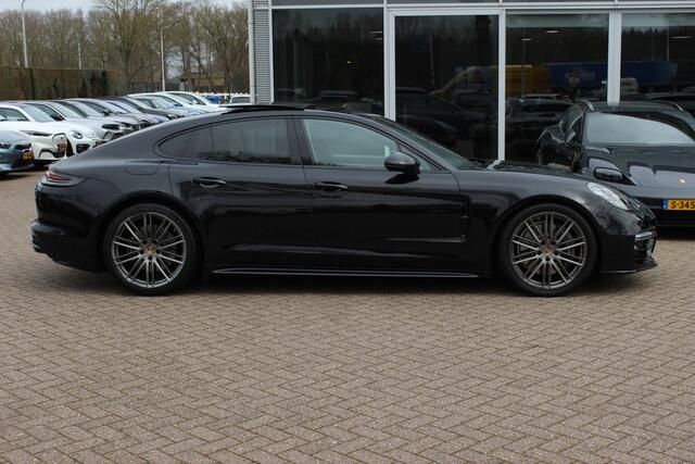 Porsche PANAMERA 2.9 4 E-Hybrid / NL Auto / 67.531 km / Panoramadak / 360Camera / Achterasbesturing / Carbon intr. / Softclose / Luchtvering / Adaptieve stoelen / 21'' / Keyless / Matrix LED / Sportdesign+Chrono / Bose / Sp
