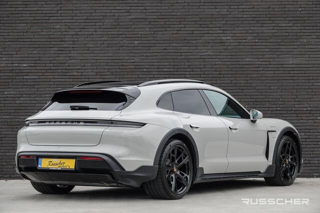 Porsche Taycan Cross Turismo 276Pk | 4WD | Luchtvering | Panoramadak | Warmtepomp | 360° Camera | 21'' | Krijt grijs