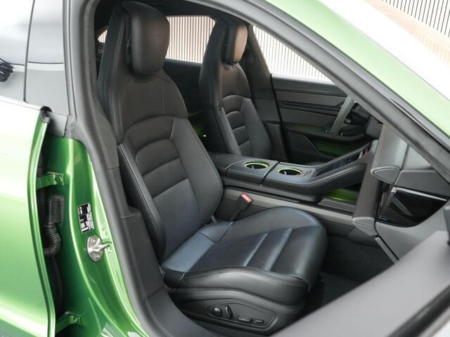 Porsche Taycan Sport Turismo Turbo S 625pk 93 kWh |PTS Mamba green|Burmester|achteras besturing|passenger disp.|pano|carbon ext.|sport chrono|head-up|stoelverkoeling & verwarming|Apple Carplay|memory|