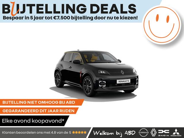 Renault 5 Iconic cinq Urban range | Achteruitrijcamera | Elektrisch verwarmbare voorstoelen | ISOFIX-bevestigingssysteem voor kinderzitjes op passagiersstoel en op de twee buitenste zitplaatsen achter