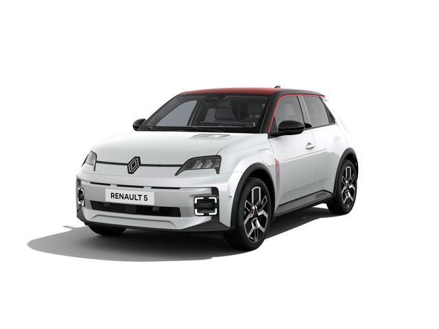 Renault 5 Techno | Achteruitrijcamera | Dakstriping single rouge | ISOFIX-bevestigingssysteem voor kinderzitjes op passagiersstoel en op de twee buitenste zitplaatsen achter