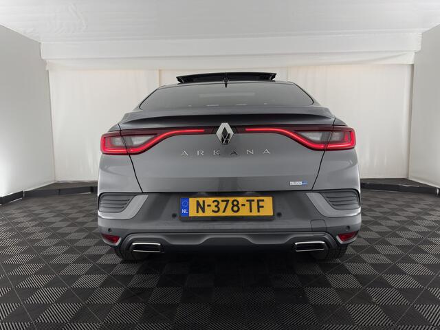 Renault Arkana 1.6 E-Tech Hybrid 145 R.S. Line (INCL-BTW) Aut. *PANO | LEATHER | FULL-LED | BLINDSPOT | CAMERA | HEATED-SPORTSEATS | KEYLESS | AMBIENTLIGHT | DIGI-COCKPIT | PRIVACY-GLASS | NAVI-FULLMAP | ECC | ADAPTIVE-CRUISE | PDC | 18"
