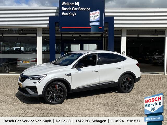Renault Arkana 1.6 E-Tech hybrid 145 techno / RS-Line / Adaptive Cruise / Full LED verlichting / Stoel- en stuurverwarming / PDC voor en achter / Parkeercamera / Keyless entry & go / Elektrische stoelbediening / Leder & Alcantara bekleding / DAB radio, Bluetooth etc. / CarPlay & Androidauto / 18 " LMV / Getint glas / Elektr ramen en spiegels / ETC