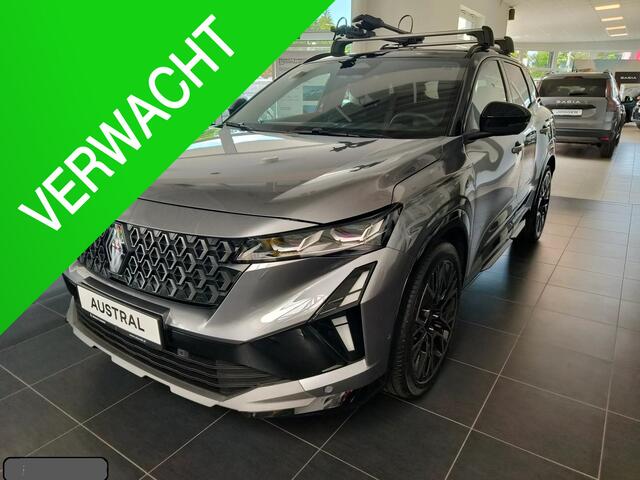 Renault Austral 1.2 E-Tech full hybrid 200 Esprit Alpine HARMAN KARDON/ PACK LIGHT&SOUND*/ PACK PRIVILEGE*/ 360 CAMERA/ ELEK. BED ACHTERKLEP/ ACTIVE DRIVERS ASSIST/ GEZICHTSHERKENNING/ RESERVE WIEL/ ETC... RIJKLAAR!