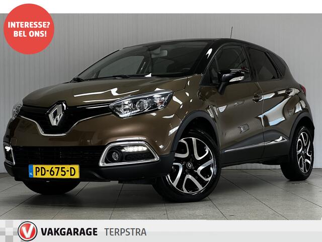 Renault CAPTUR 1.2 TCe Dynamique/ AUTOMAAT!/ Trekhaak/ 17'' LMV/ Keyless/ Navi/ Clima/ Cruise/ Elek. pakket/ Isofix/ Bluetooth/ Armsteun/ Multi. LEDER. Stuur/ Mistl./ Chroom/ PDC/ Extra getint glas.
