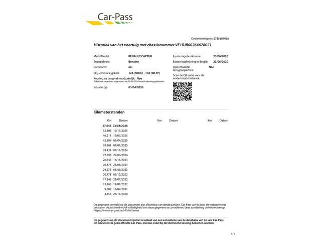 Renault CAPTUR 1.3 TCe 130 Intens Automaat/Cruise/Half-leder/57dkm...