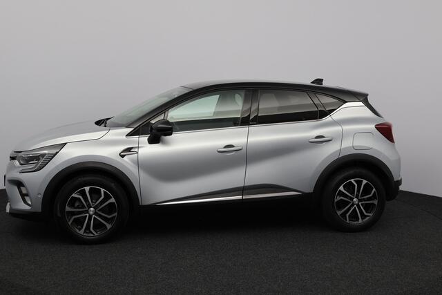 Renault CAPTUR 1.6 E-Tech Plug-in Hybrid 160 Intens/ Automaat!/ Trekhaak/ LED Koplampen/ 360 Cam/ Virtual Cockpit/ Dodehoekdetc./ 17''LMV/ Keyless/ Apple+android/ DAB+/ Half-LEDER/ Clima/ Navi/ Cruise/ Bluetooth/ Multi.LEDER.Stuur/ PDC V+A.