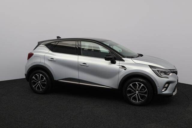 Renault CAPTUR 1.6 E-Tech Plug-in Hybrid 160 Intens/ Automaat!/ Trekhaak/ LED Koplampen/ 360 Cam/ Virtual Cockpit/ Dodehoekdetc./ 17''LMV/ Keyless/ Apple+android/ DAB+/ Half-LEDER/ Clima/ Navi/ Cruise/ Bluetooth/ Multi.LEDER.Stuur/ PDC V+A.