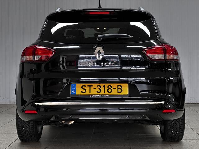 Renault CLIO Estate 0.9 TCe Limited/ Keyless/ Navi/ Airco/ Cruise/ Elek. pakket/ Isofix/ Bluetooth/ Armsteun/ Multi. LEDER. Stuur/ 16'' LMV/ Mistl./ PDC/ Extra getint glas/ Chroom/ Dakrails.