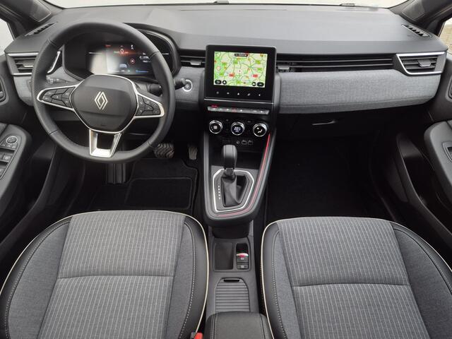 Renault CLIO 1.6 E-Tech Full Hybrid 145 techno Automaat / Fabrieksgarantie tot 04-2027 / All season banden / Pack winter / Rondomzicht camera / Stuur- & Stoel verwarming / Apple Carplay Android Auto / cruise control / draadloze telefoonlader /