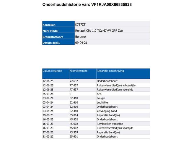 Renault CLIO 1.0 TCe Zen / 6 Versn. / 5Drs. / Pdc./ Airco / Navigatie / Radio multimedia / Apk 04-2027