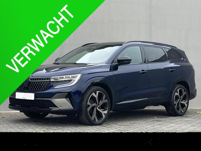 Renault ESPACE E-Tech full hybrid 200 esprit Alpine 7p. GLAZEN PANORAMA DAK/ PACK DRIVERS ASSIST/ PACK WINTER/ FULL LED/ PARK ASSIST RONDOM/ ELEK. BED. ACHTERKLEP/ 7 PERSOONS! ETC... RIJKLAAR!