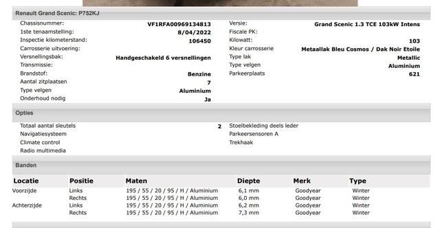 Renault GRAND SCENIC 1.3 TCe 141pk Techno 7Pers. / Trekhaak / Airco-ecc./ Navigatie / Pdc. /