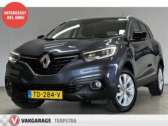 Renault KADJAR 1.2 TCe Limited/ Trekhaak/ Keyless/ Half-Leder/ DAB+/ Apple + Android/ Navi/ Clima/ Cruise/ Bluetooth/ Armsteun/ Multi. LEDER. Stuur/ 17'' LMV/ Mistl./ PDC V+A/ Extra getint glas.