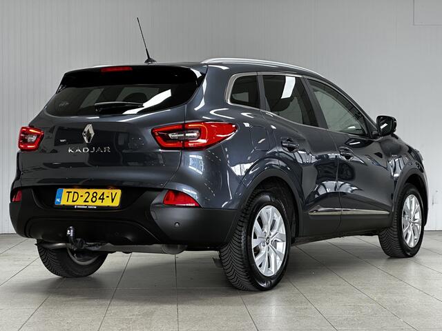 Renault KADJAR 1.2 TCe Limited/ Trekhaak/ Keyless/ Half-Leder/ DAB+/ Apple + Android/ Navi/ Clima/ Cruise/ Bluetooth/ Armsteun/ Multi. LEDER. Stuur/ 17'' LMV/ Mistl./ PDC V+A/ Extra getint glas.