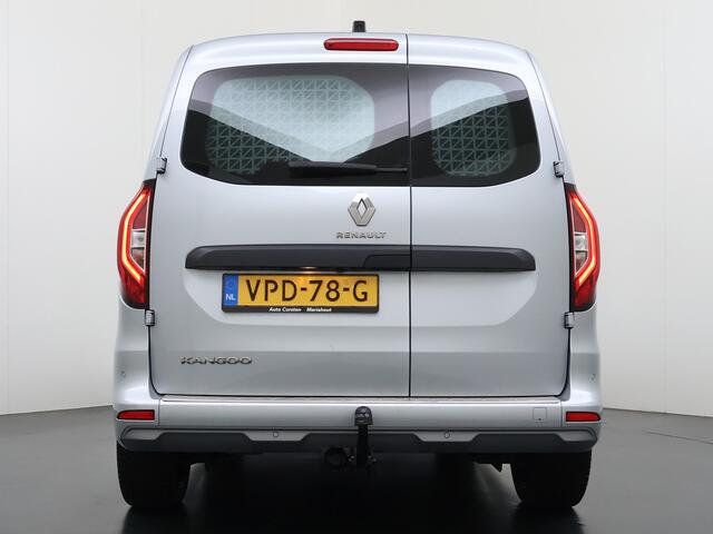 Renault KANGOO D 96pk ¤0,- BTW/BPM !! Luxe Navi Airco Camera 1/2 Leer Trekhaak Euro 6 Apple Carplay Android PDC Cruise Control Lmv Pure-Vision LED-v+a DAB PDC 1.5DCi Betonplexvloer Wandbetimmering Achterdeuren Schuifdeuren Sidebars Priv.Glass Licht-Regensensor Mistlampe