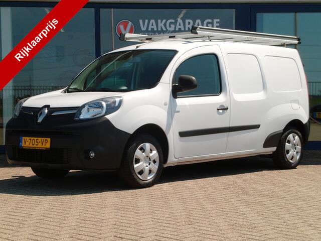 Renault KANGOO Z.E. Maxi incl. Accu / SOH 90.5 % / Airco / Camera + Sensoren / Cruise Control / Imperiaal / Bluetooth / Kastinrichting