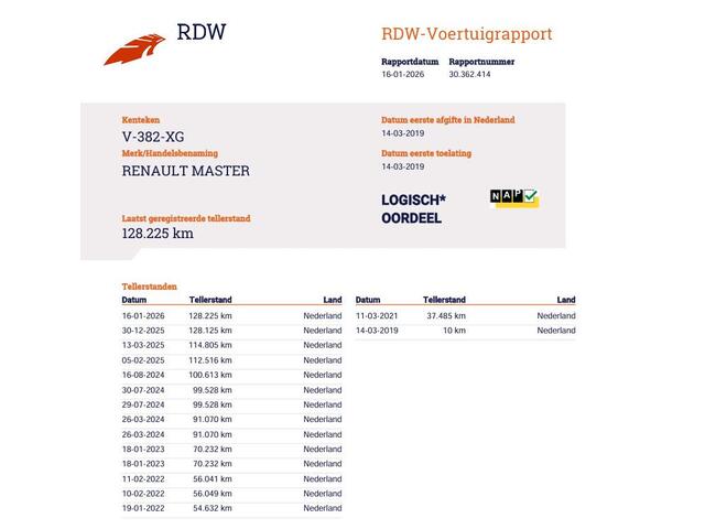 Renault MASTER T33 2.3 dCi 131pk Euro 6 L1H1 - DC 7 Pers. - Trekhaak - Camera