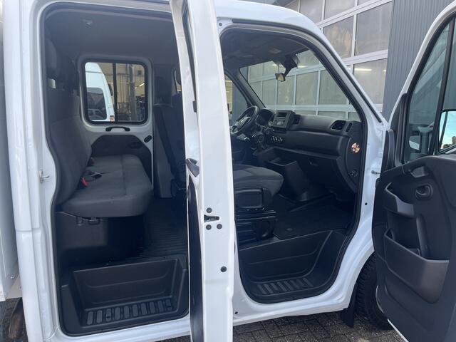 Renault MASTER T35 2.3 dCi L3 DC Airco Cruise controle Trekhaak 3500kg trekgewicht Open laadbak Pick-up 5-Persoons Standkachel Telefoonverbinding Gereedschapskist Hoge schotten Euro 6