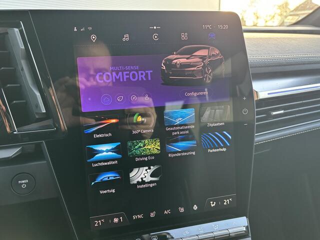 Renault MEGANE E-Tech EV60 220Pk Optimum Charge Iconic || Harman Kardon | Stoel & Stuurwielverwarming | 360 Graden Camera's | Dodehoek Detectie | Leder Interieur | 20'' Lichtmetalen Velgen | Climate Control | Navigatie