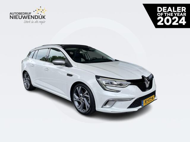 Renault MEGANE Estate 1.6 TCe GT / AUTOMAAT / 205PK / 4CONTROL BESTURING / LEDEREN BEKLEDING / ELEKTRISCH SCHUIFDAK / 8,7INCH MULTIMEDIA INCL. BOSE AUDIO / ADAPTIEVE CRUISECONTROL / PARKEERSENSOREN V+A INCL. CAMERA EN PARKEERASSISTENT / STOELVERWARMING