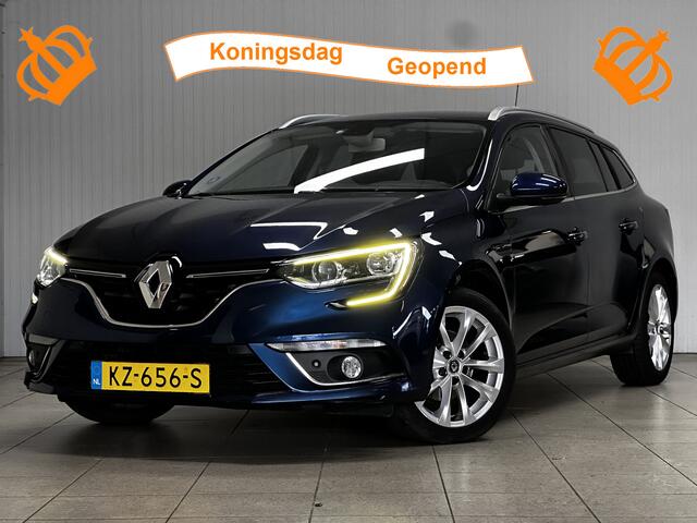 Renault MEGANE Estate 1.2 TCe Limited/ Trekhaak/ 17'' LMV/ Keyless/ PDC V+A/ DAB+/ Clima/ Cruise/ Elek. pakket/ Isofix/ Bluetooth/ Armsteun/ Multi. LEDER. Stuur/ Mistl./ Extra getint glas/ Dakrails.