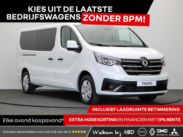 Renault TRAFIC 2.0 dCi 150pk T30 L2H1 Work Edition | Dubbel cabine | Bumpers in kleur | 17" LMV |