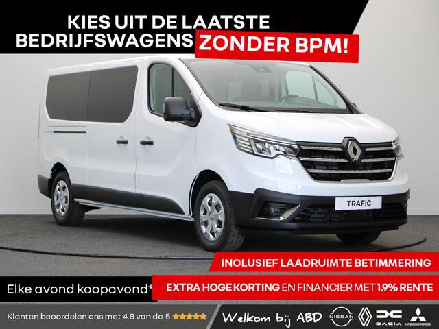 Renault TRAFIC 2.0 dCi 130pk T30 L2H1 DC Advance | BPM Voordeel | Hoge korting | Lage rente | Direct rijden | Vol opties |