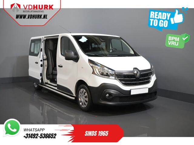Renault TRAFIC 2.0 dCi 120 pk L2 DC Dubbel Cabine BPM VRIJ! Ready2Go LED/ 2x schuifdeur/ Sidebars/ Carplay/ Climate/ Camera/ PDC/ Cruise/ Trekhaak