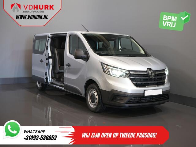 Renault TRAFIC 2.0 dCi 130 pk L2 BPM VRIJ! DC Dubbel Cabine LED/ 2xSchuifdeur/ Navi/ Carplay/ Camera/ PDC/ Cruise