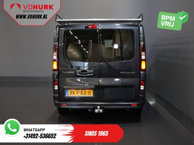 Renault TRAFIC 2.0 dCi 145 pk Aut. L2 DC Dubbel Cabine BPM VRIJ! 2xSchuifdeur/ LED/ Stoelverw./ Climate/ Cruise/ Imperiaal/ Sidebars/ Trekhaak/ Camera/ Navi/ 17" LMV