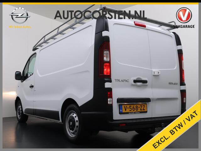 Renault TRAFIC DCI 126PK 3-Pers. EURO 6 Trekhaak Navi Airco Cruise Control Imperial Bluetooth Pdc Comfort Energy Achterdeuren Schuifdeur Betonplex Vloer Inbouwkasten 1.6dCi T29 L1H1 1e Eigenaar 2.000KG Trekgewicht Origineel Nederlandse Bus