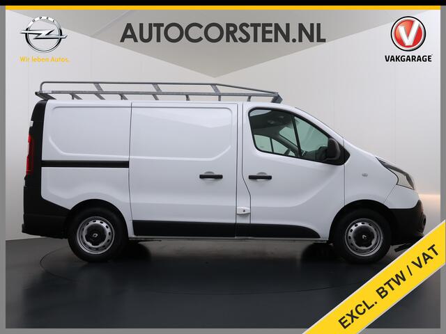 Renault TRAFIC DCI 126PK 3-Pers. EURO 6 Trekhaak Navi Airco Cruise Control Imperial Bluetooth Pdc Comfort Energy Achterdeuren Schuifdeur Betonplex Vloer Inbouwkasten 1.6dCi T29 L1H1 1e Eigenaar 2.000KG Trekgewicht Origineel Nederlandse Bus