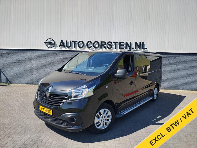 Renault TRAFIC 1.6dCi 146PK T29 L2H1 3-Persoons **Motor verbruikt overmatig olie** Camera Trekhaak Airco Cruise Control Pdc Regen-Lichtsensor Comfort Energy Lmv Sidebars Achterklep Achterdeuren Betonplex Vloer Kasteninbouw 2.000KG Trekgewicht