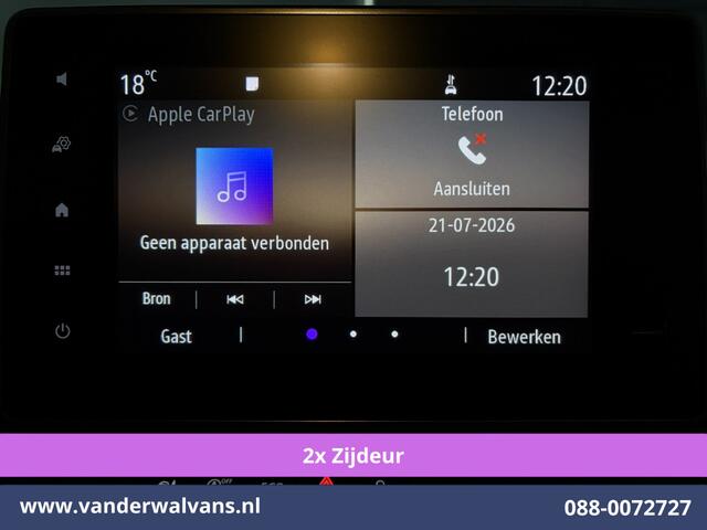 Renault TRAFIC 2.0 dCi 131pk L2H1 Euro6 Airco | 2x zijdeur | LED | Apple Carplay | Cruisecontrol Parkeersensoren, Bijrijdersbank