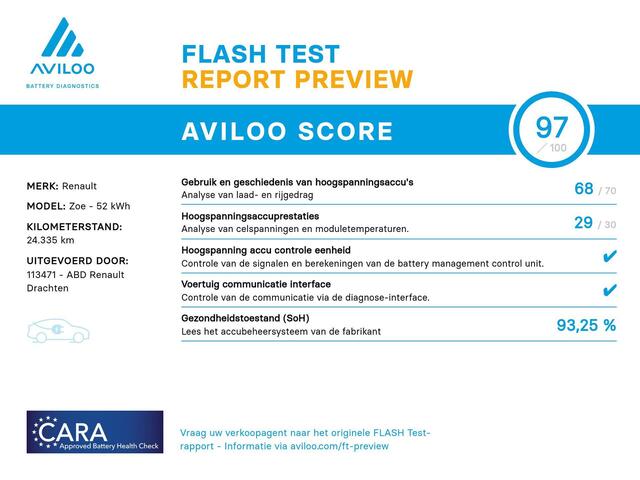 Renault ZOE R110 Life 52 kWh (ex Accu) | 97% accu score | Dealer onderhouden | Lichtmetalen velgen |