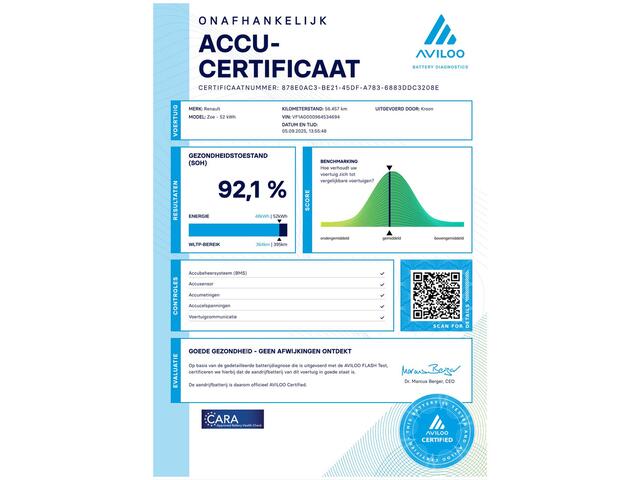 Renault ZOE R135 Edition One 52kWh KOOP ACCU SOH 92%