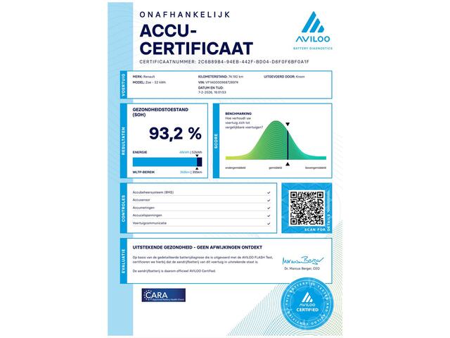 Renault ZOE R135 Intens 52kWh KOOPACCU SOH 93%