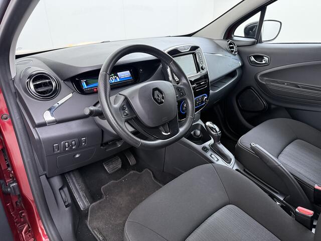 Renault ZOE Q90 Intens Quickcharge 41 kWh 3fase (ex Accu) Navi Camera MultiMedia 16"LM-v ECC Licht+Zicht-Pakket Cruise Control USB Digi-Dash Int.Voorwerwarming LED-v+a :Pack Parking ¤ 36.000,- nieuw ! SOH 86%