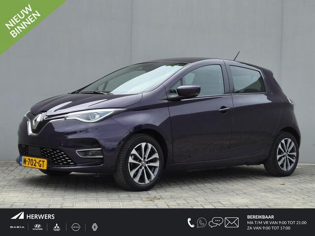Renault ZOE R135 Intens 52 kWh / SOH 94% / Koop accu / dealer onderhouden / CCS Snelladen / Achteruitrijcamera / Cruise control / Apple Carplay Android Auto / Warmtepomp / Parkeersensoren voor en achter /