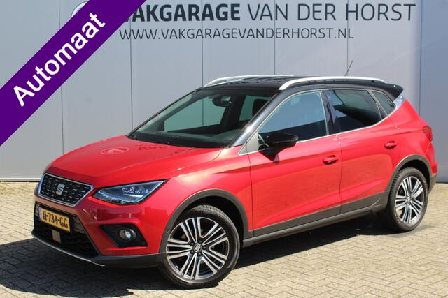 Seat Arona 1.0-115pk TSI Xcellence Business Intense AUTOMAAT ! Gun uzelf het plezier en comfort van een automaat ! Autm. airco dual, cruise cntrl, LM wielen, keyless entry-keyless go, camera, parkeersensoren v en a, dodehoek ass., LED verl., navigatie, telefoonvoorb