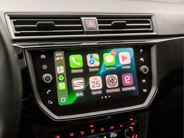 Seat IBIZA 1.0 TSI FR Intense Sport (APPLE CARPLAY, GROOT NAVI, CLIMATE, STOELVERWARMING, SPORTSTOELEN, LED KOPLAMPEN, CAMERA, ADAPTIVE CRUISE, NIEUWE APK, NIEUWSTAAT)