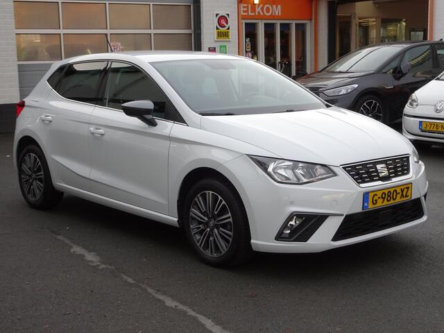 Seat IBIZA 1.0 TSI Excellence Automatische airco, navigatie, digitaal instrumenten paneel, licht metalen velgen, parkeersensoren voor en achter, sport interieur, parelmoer lak, zwarte hemel bekleding, enz.