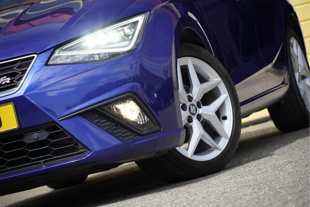 Seat IBIZA 1.0 TSI 5drs FR Business Intense Plus BJ2020 Lmv 17" | Led V+A | Pdc | Achteruitrijcamera | App-Connect | Navi | Virtual cockpit | Dashboard verlichting | Climate control | Cruise control | Sportstoelen | Sportstuur | Verwarmde voorstoelen | Zwarte hemel