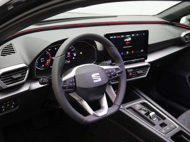 Seat LEON Sportstourer FR Business Intense 1.4 TSI e-Hybrid 204pk DSG Automaat Trekhaak, Adaptive cruise control, Elektrische achterklep, Navigatie, Parkeer assistent, Stoelverwarming, LED verlichting, Achteruitrijcamera, Parkeersensoren