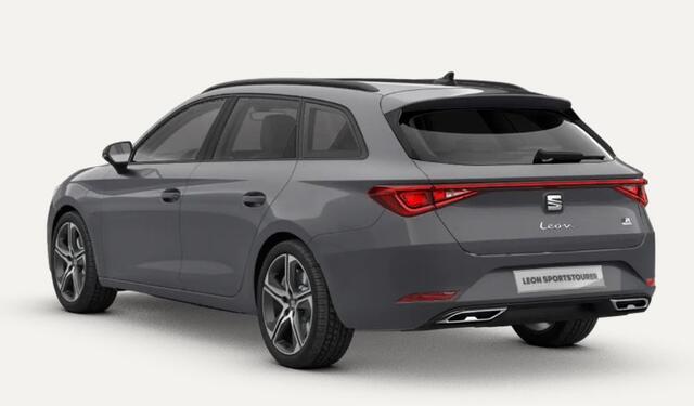 Seat LEON Sportstourer 1.5 TSI e-Hybrid FR PHEV First Edition Tot 130km volledig elektrische actieradius / Sportstoelen vóór, bekleding stof zwart met rode stiksels / Achteruitrijcamera / Dodehoeksensor